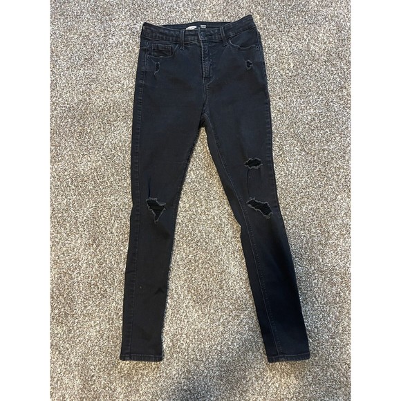 Women's Old Navy Jeans Rockstar Super Skinny High Rise Secret Slim Pocket Size 4 - Picture 1 of 13